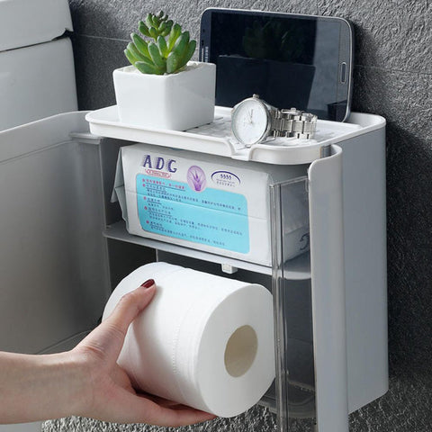 Multifunctional Wall Mounted Tissue Shelf