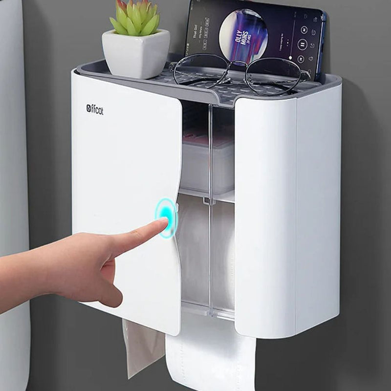 Multifunctional Wall Mounted Tissue Shelf