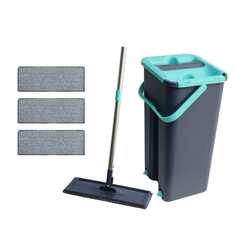 Flat Mop Bucket with Reusable Pads