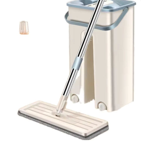 Flat Mop Bucket with Reusable Pads