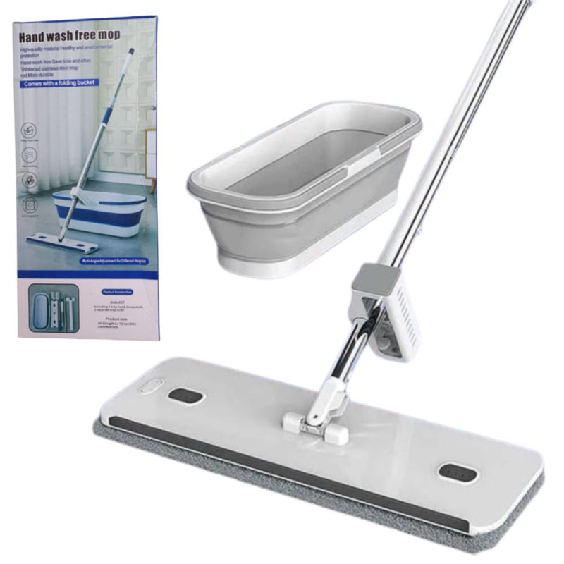 Hands-Free Folding Bucket Mop Set