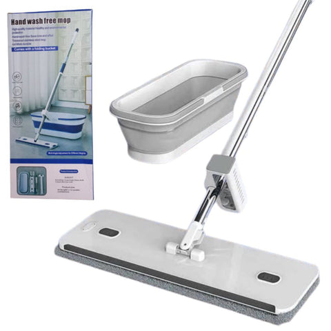 Hands-Free Folding Bucket Mop Set