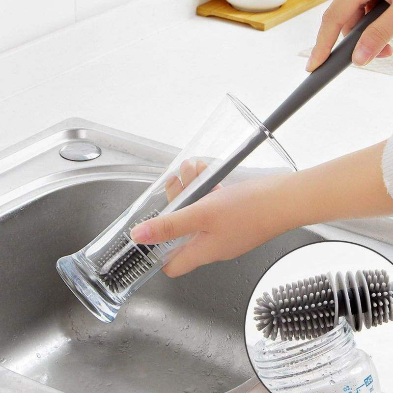 Silicone Cleaning Brush Long Handle