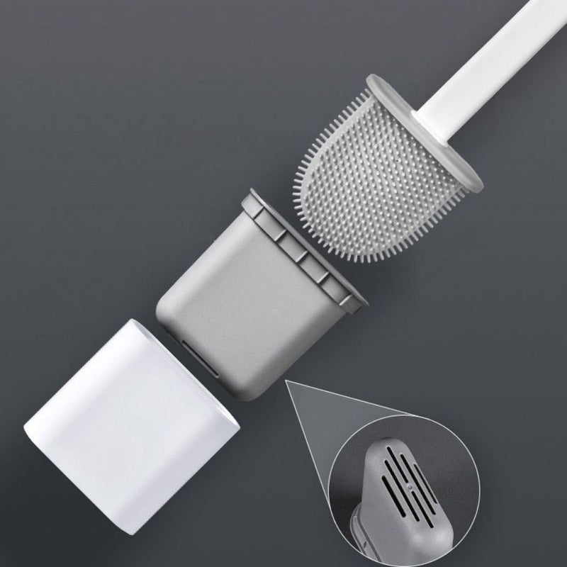 Flexible Silicone Toilet Brush Wall Mounted