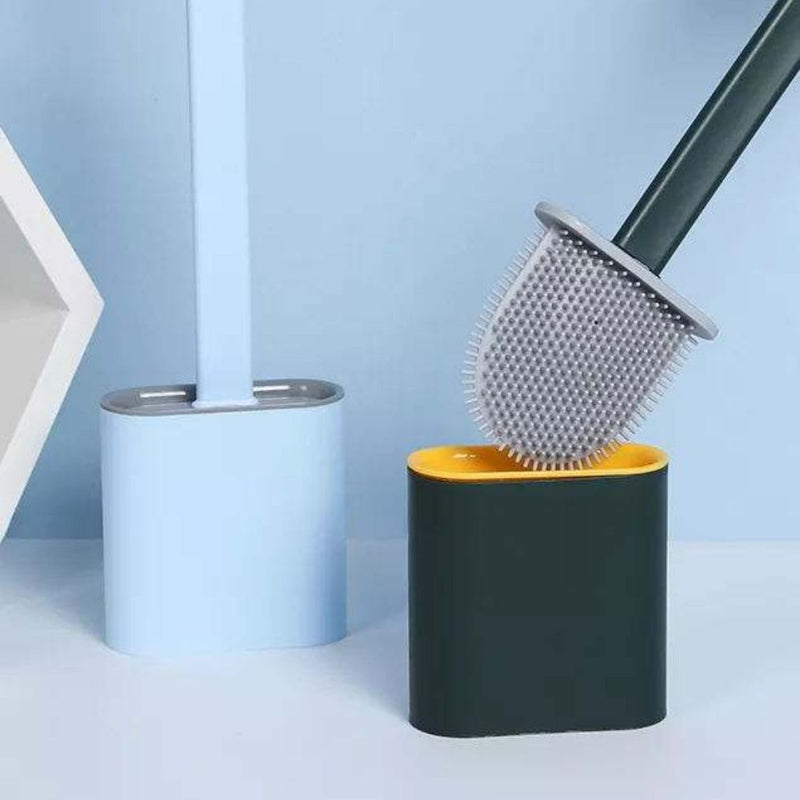 Flexible Silicone Toilet Brush Wall Mounted