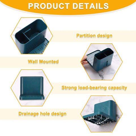 Premium Bathroom Wall Shelf Adhesive Mount Space-Saving Organizer