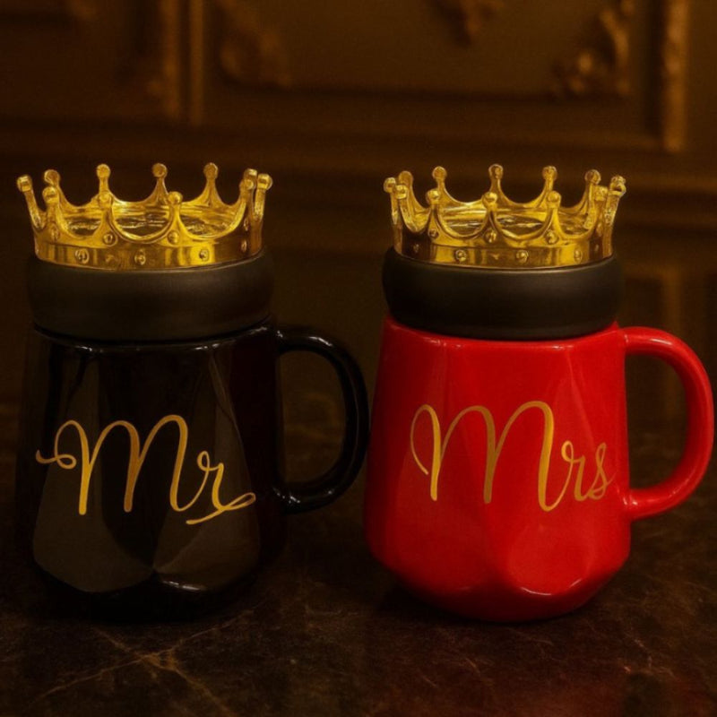 350ml Ceramic Mug with Crown Lid