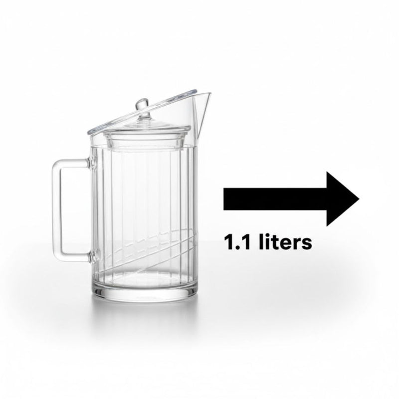 1.1 Litre Cut Acrylic Jug
