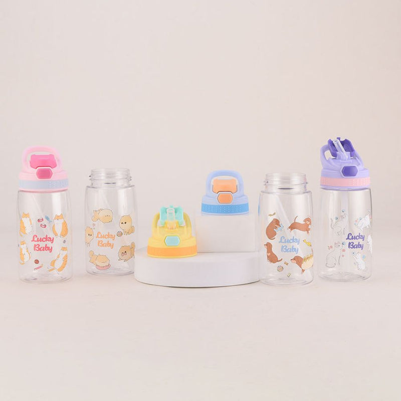 Cute Portable Water Bottle with Straw