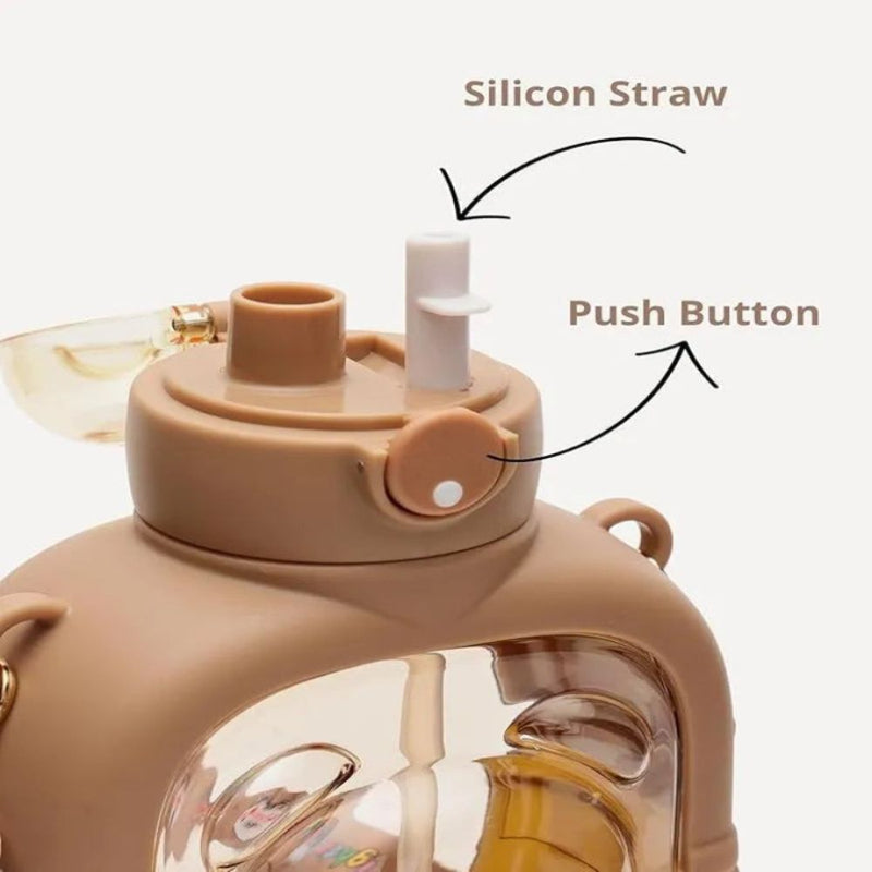1000ml Cute Sipper Bottle with Strap