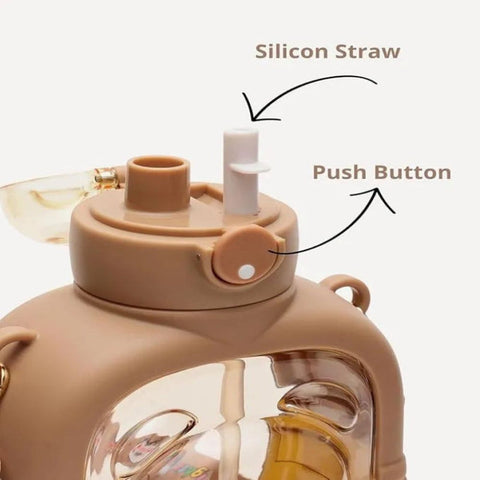 1000ml Cute Sipper Bottle with Strap