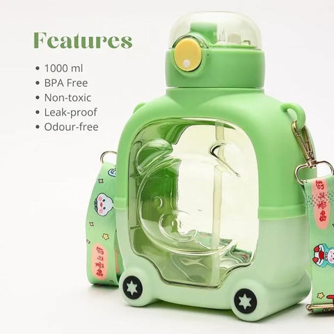 1000ml Cute Sipper Bottle with Strap