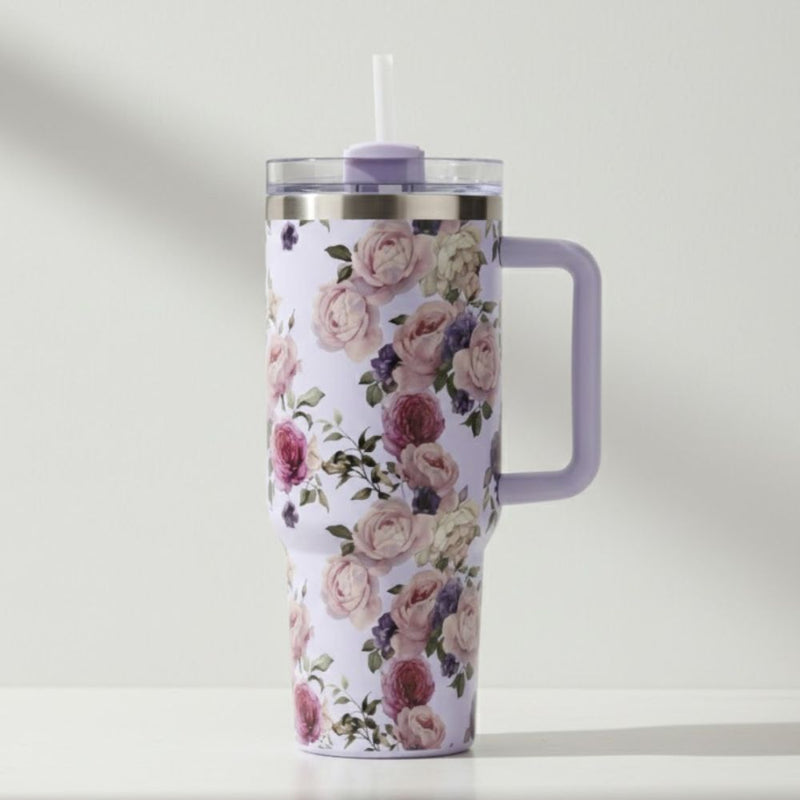 40oz Floral Insulated Tumbler