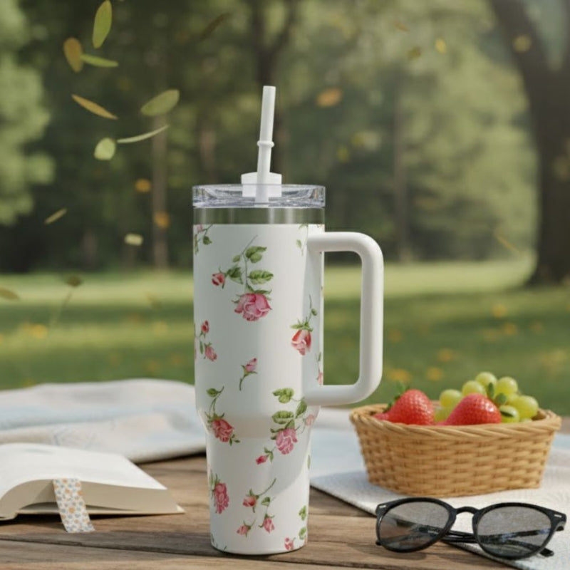40oz Floral Travel Tumbler