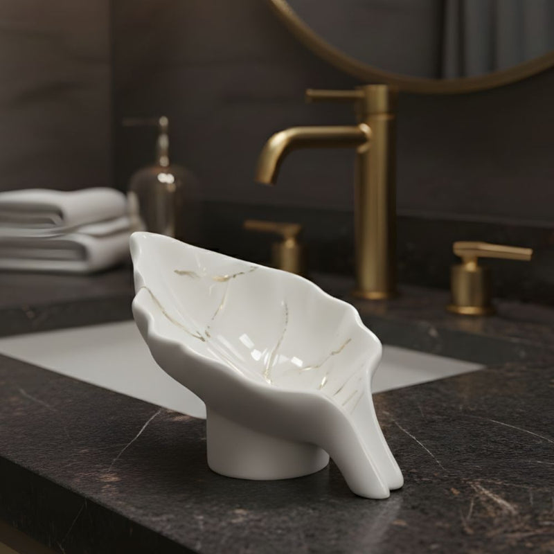 Cloud Shape Drain Soap Holder with Hook Bathroom Organizer