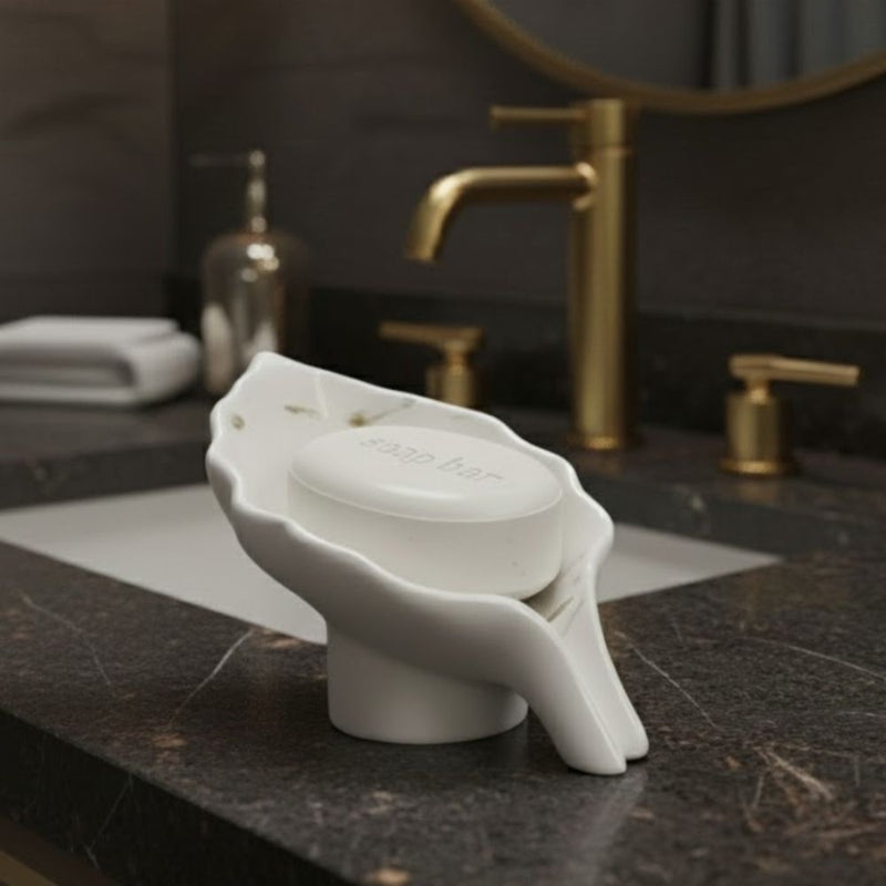 Cloud Shape Drain Soap Holder with Hook Bathroom Organizer