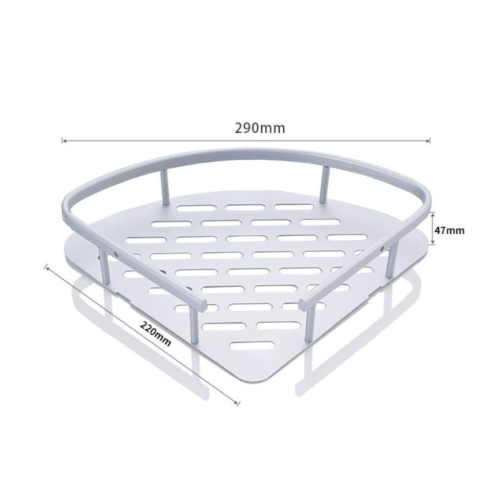 Premium 2-Tier Aluminum Corner Shelf