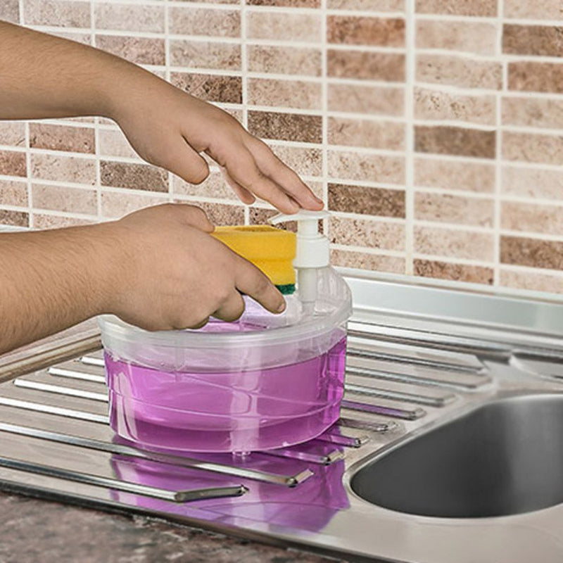 Wall‑Mounted 350 ml Manual Soap Dispenser – Bathroom & Kitchen Organizer