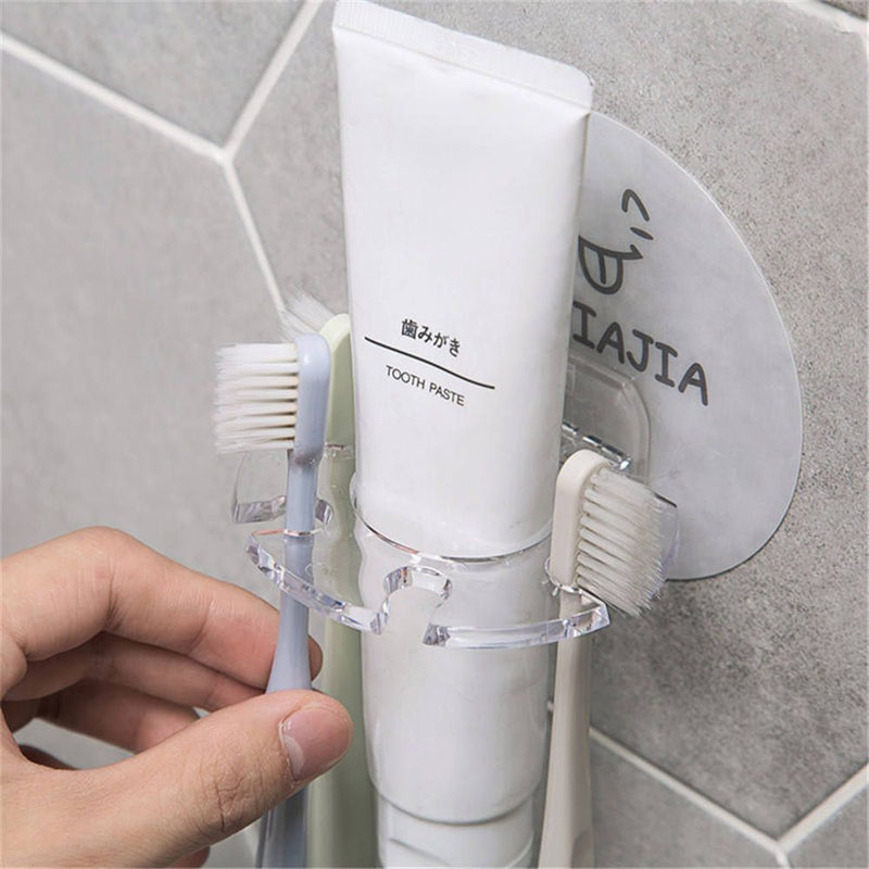 Premium Wall-Mounted Toothbrush & Paste Holder