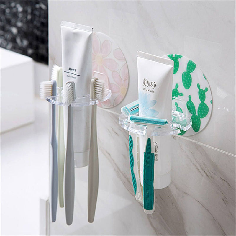 Premium Wall-Mounted Toothbrush & Paste Holder