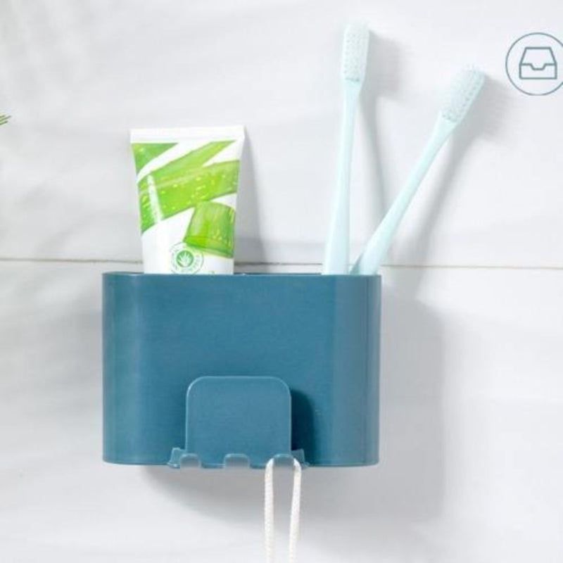 Premium Wall-Mounted Toothpaste & Brush Holder