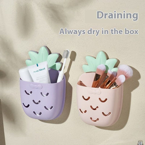 Premium Wall-Mounted Toothpaste & Toothbrush Holder