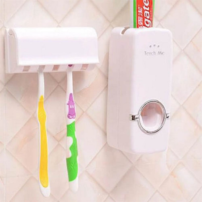 Premium Automatic Toothpaste Dispenser with Brush Holder