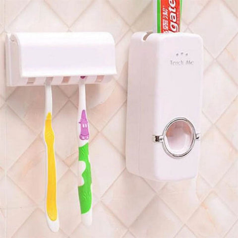 Premium Automatic Toothpaste Dispenser with Brush Holder